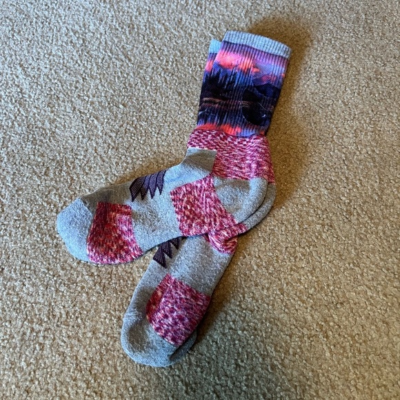 Multicolor warm fleece/wool blend socks - Picture 1 of 2